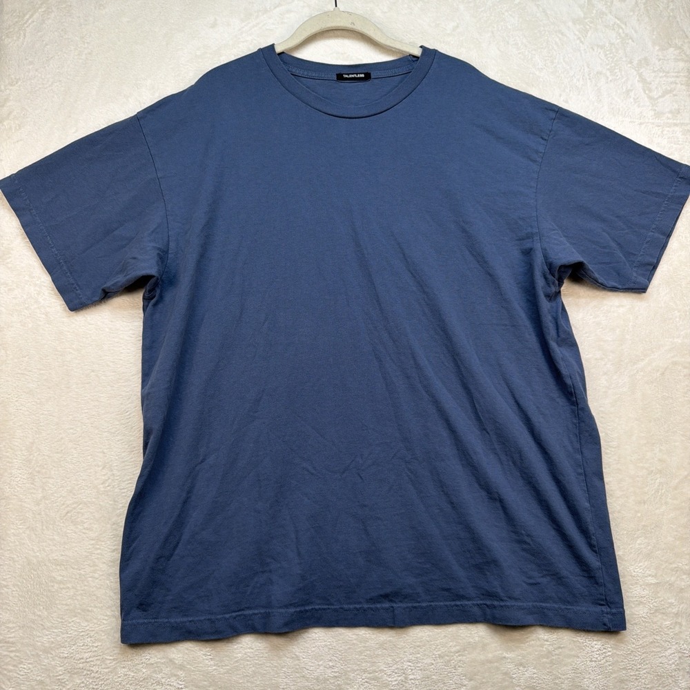Talentless Crewneck T Shirt‎ Men's Large Blue Minimalist Streetwear Essential